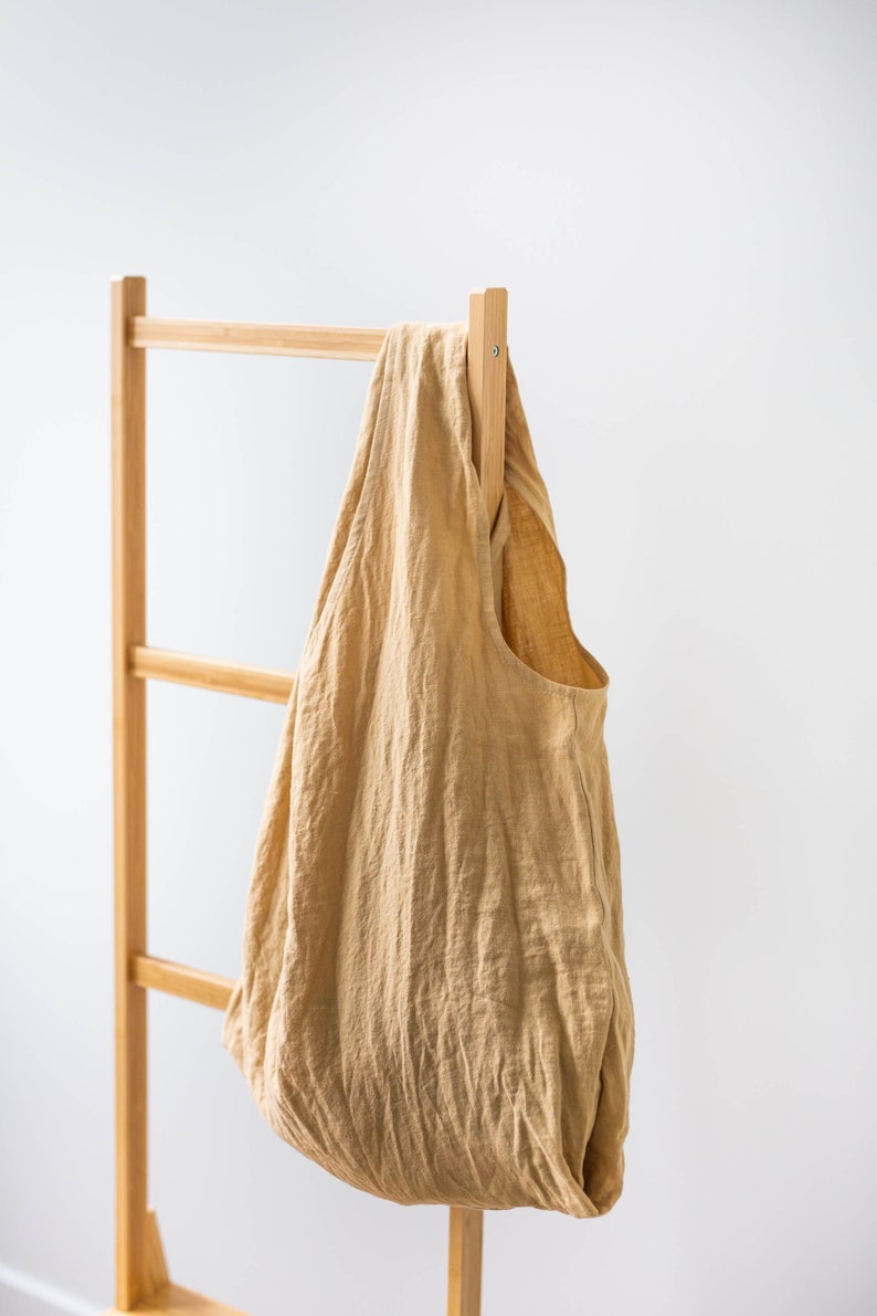 Linen tote bag. Linen shopping bag. Zero waste linen bag image 8