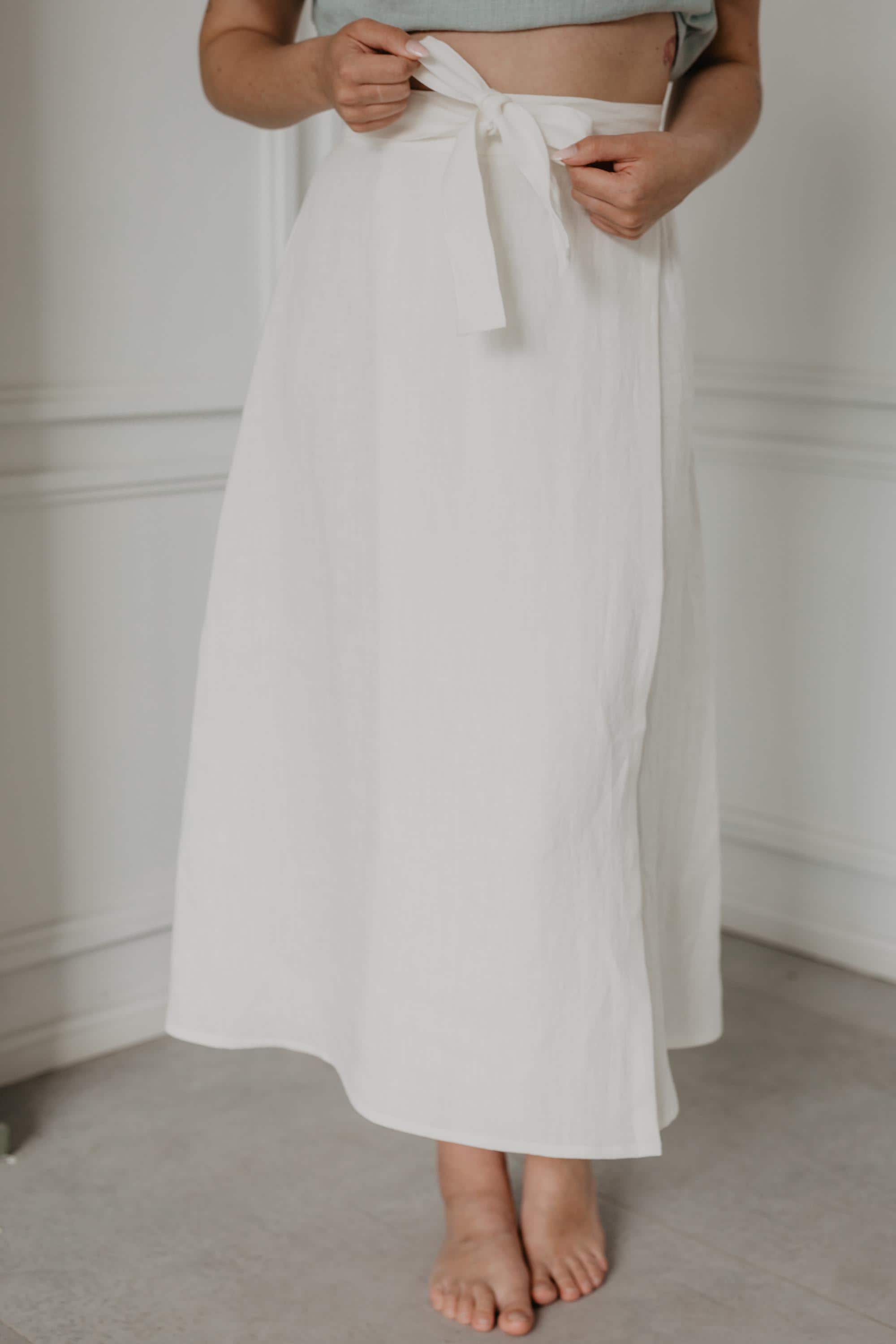 Linen Wrap Skirt IRIS. Linen Wrap Skirt - Etsy