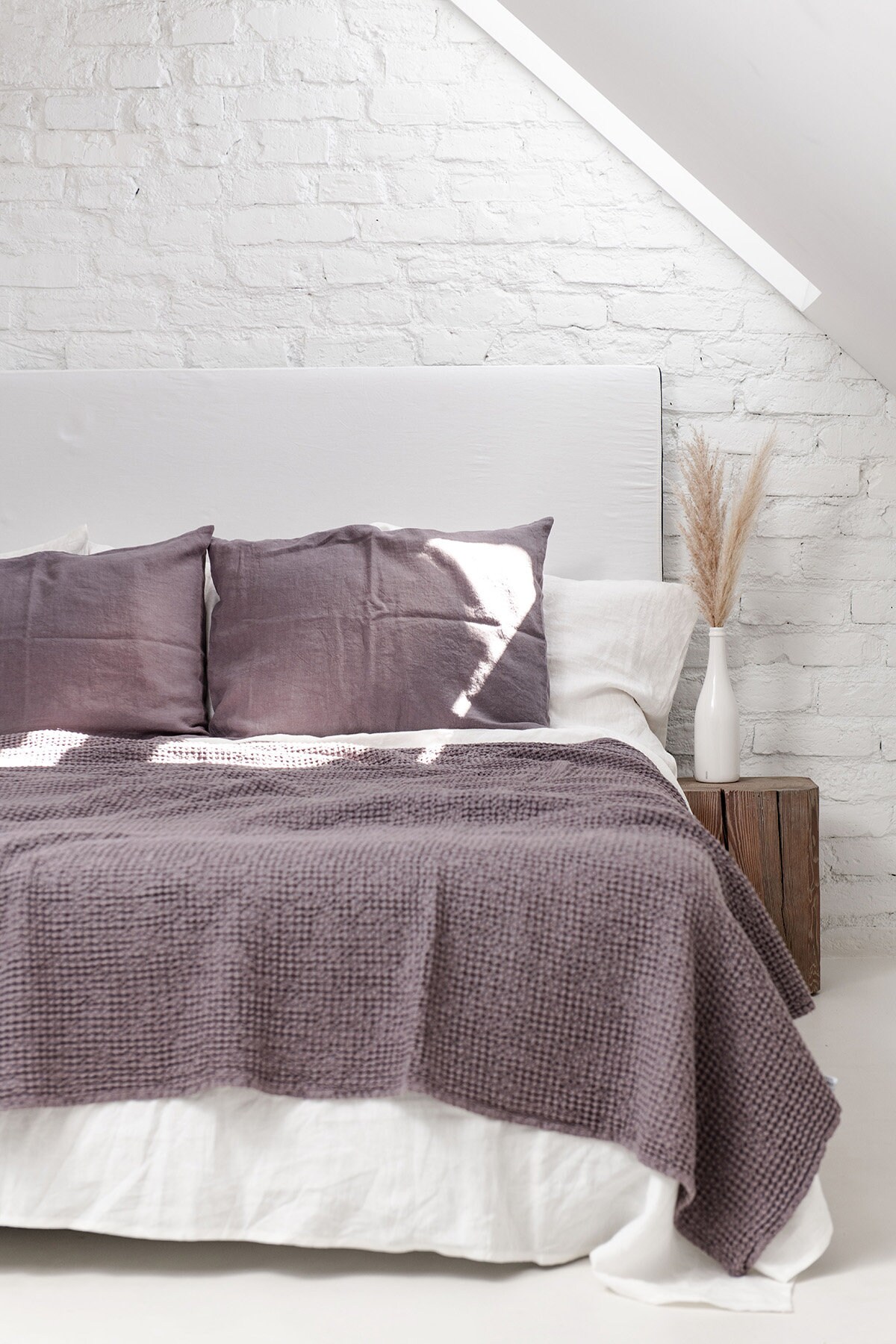 Leinen Waffeldecke Weiche Waffeldecke VeganEr Bezug Lavendel | Etsy