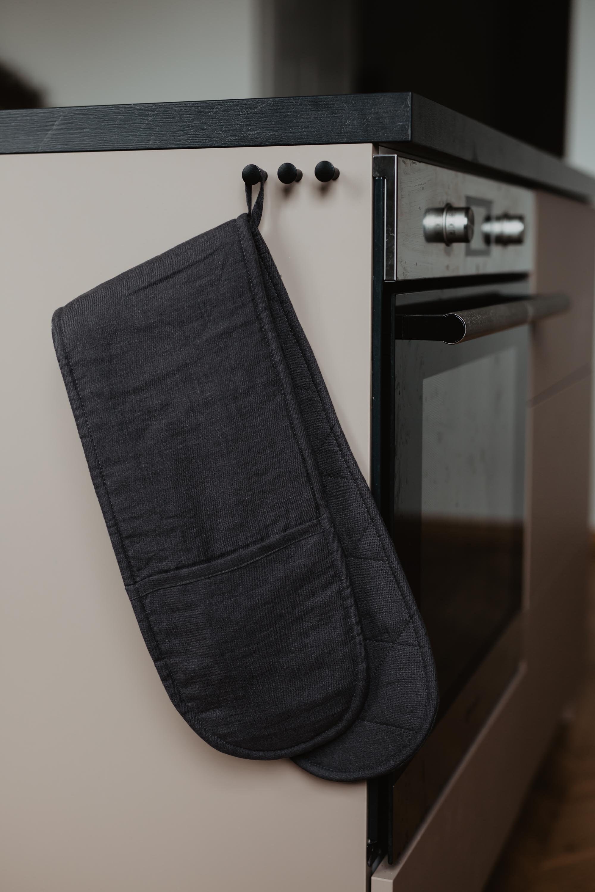 Linen Doubleoven Mitt. Linen Kitchen Glove. Double Oven Mitt Etsy