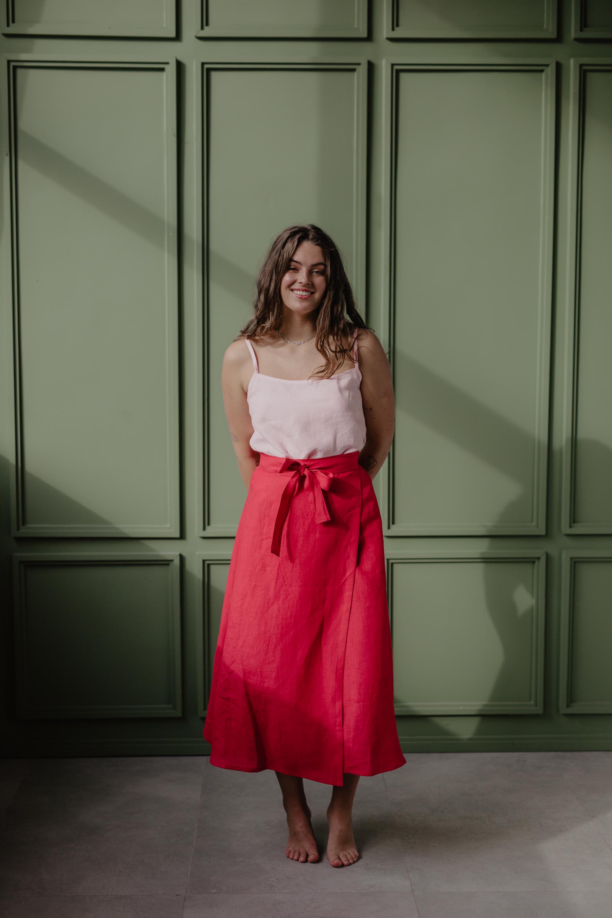 Linen Wrap Skirt IRIS - Etsy