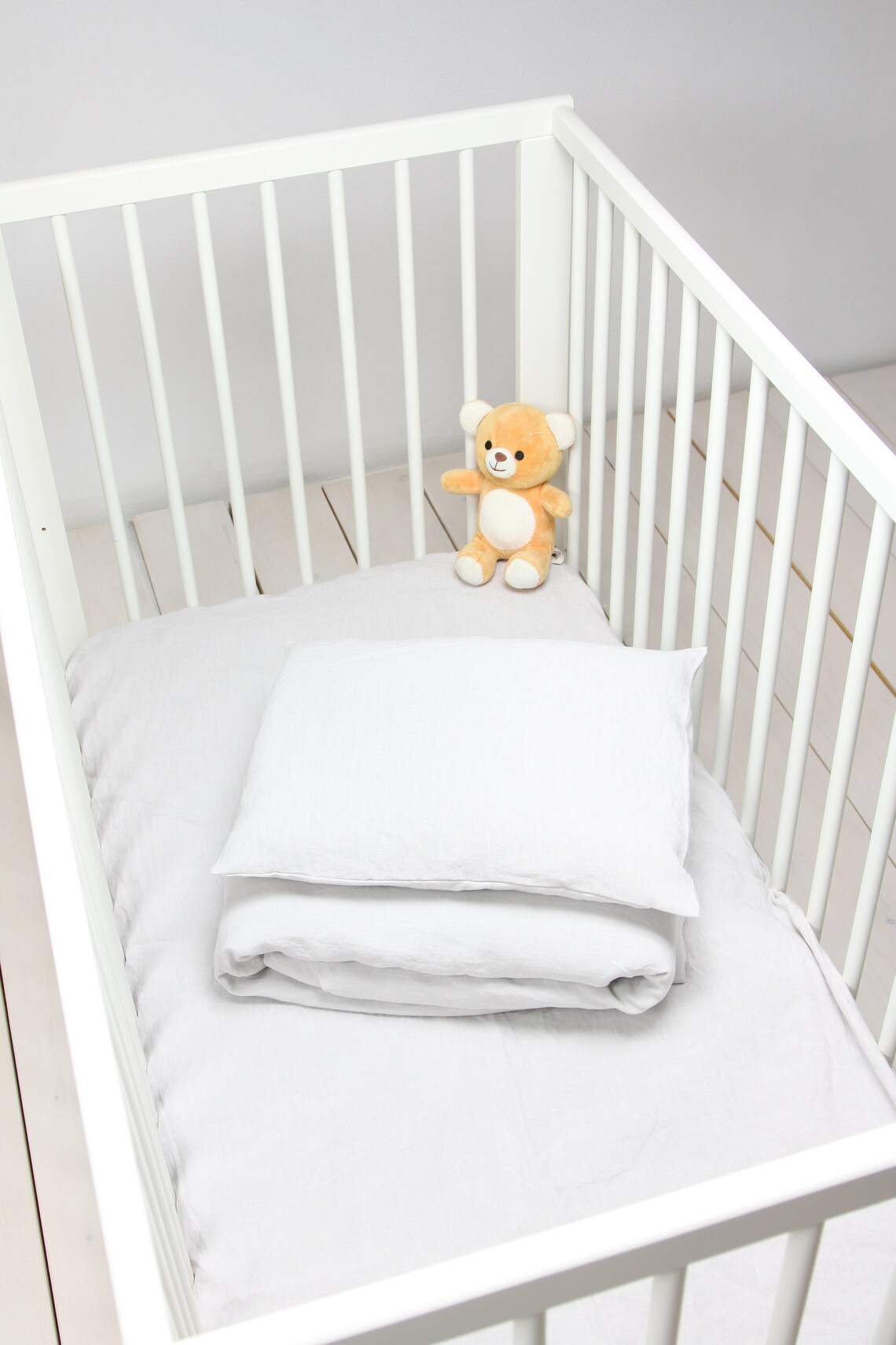 Linen Baby Bedding Set Duvet Cover & Pillowcase Color Option Etsy