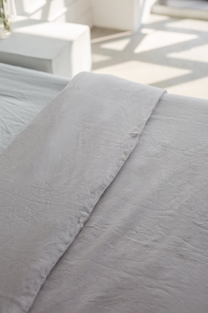 Linen duvet cover in Cream. Linen bedding. Bedding set queen. image 8