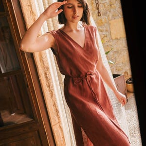 Aurora Stretch Suede Dress with Pockets in Wine