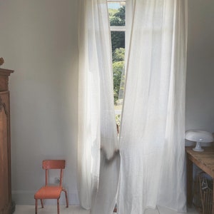 Linen curtains with rod pocket. Linen curtains for living room farmhouse image 2
