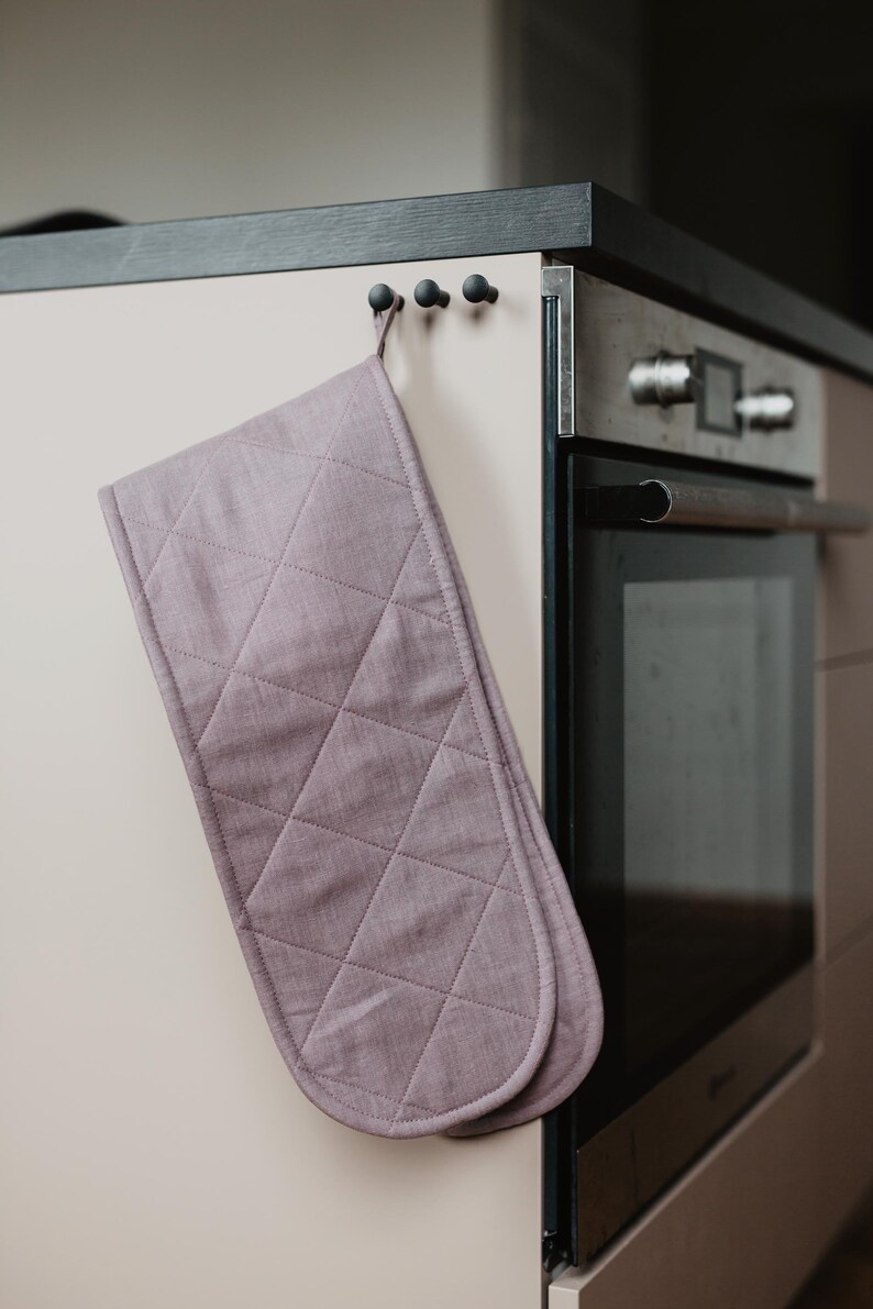 Linen Doubleoven Mitt. Linen Kitchen Glove. Double Oven Mitt Etsy