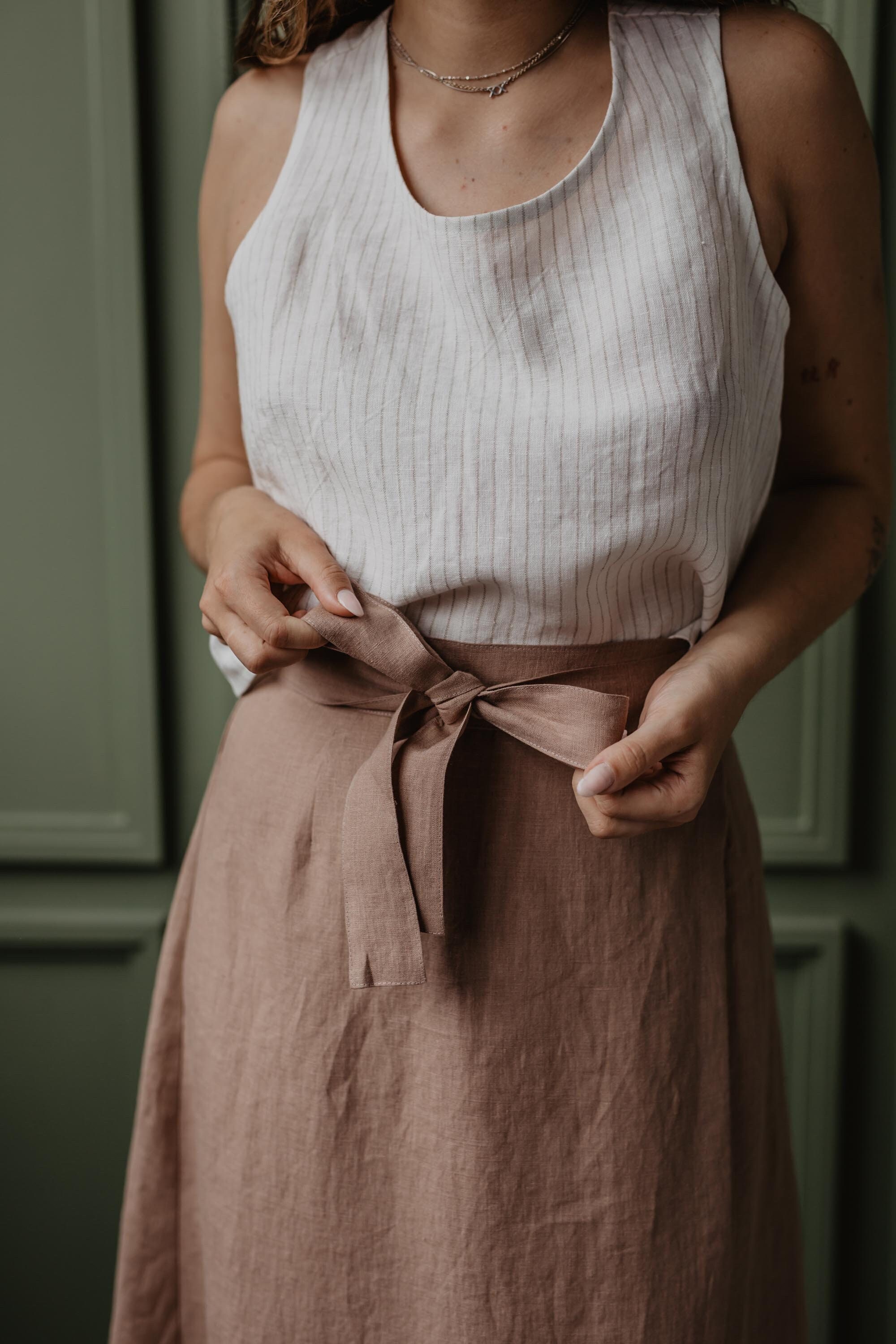 Linen Wrap Skirt IRIS - Etsy