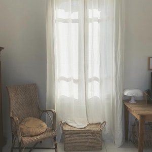 Linen curtains with rod pocket. Linen curtains for living room farmhouse image 5