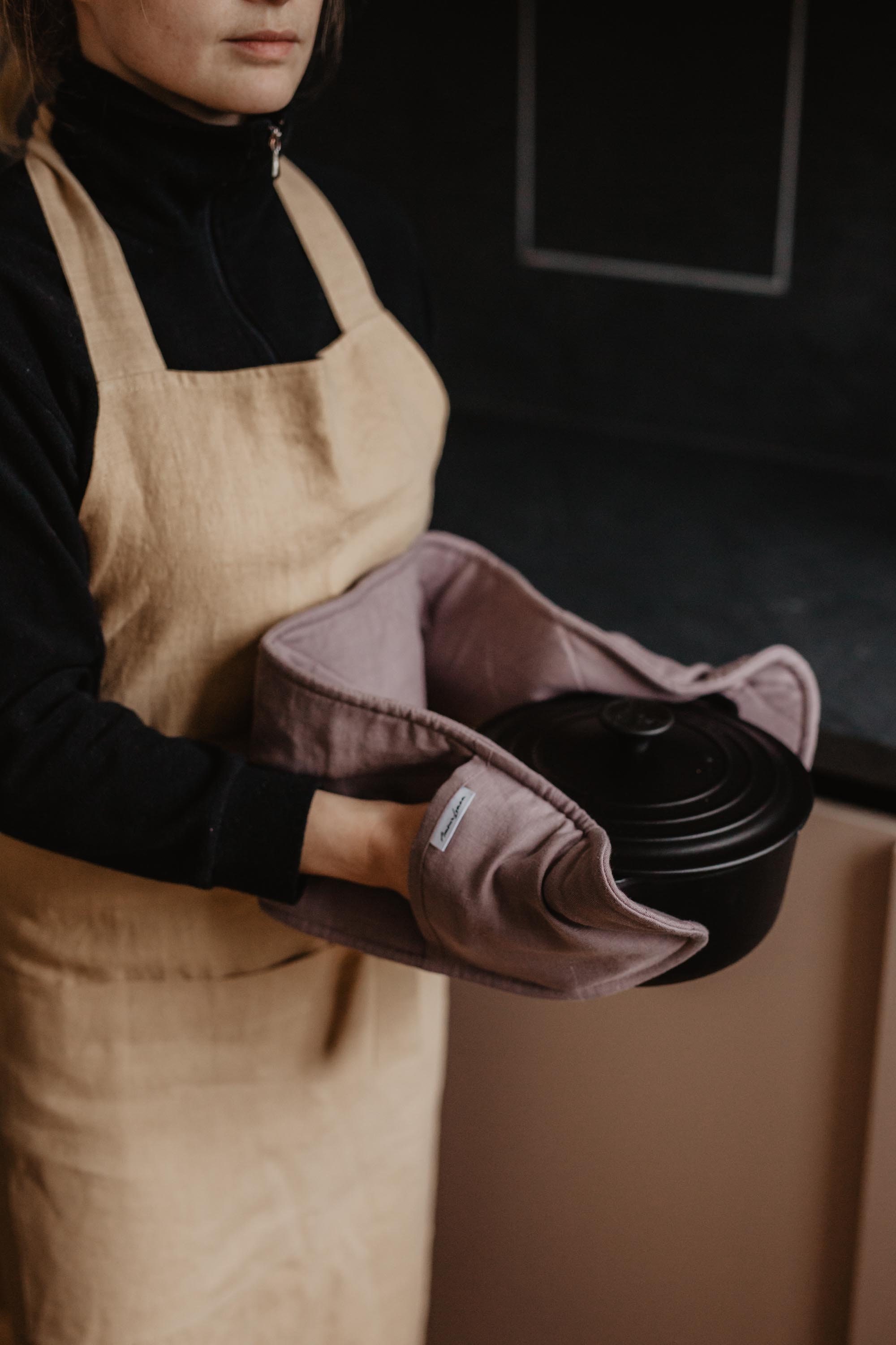 Linen Doubleoven Mitt. Linen Kitchen Glove. Double Oven Mitt Etsy