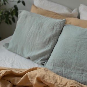 Linen pillowcase. Custom size linen pillow cover. image 4