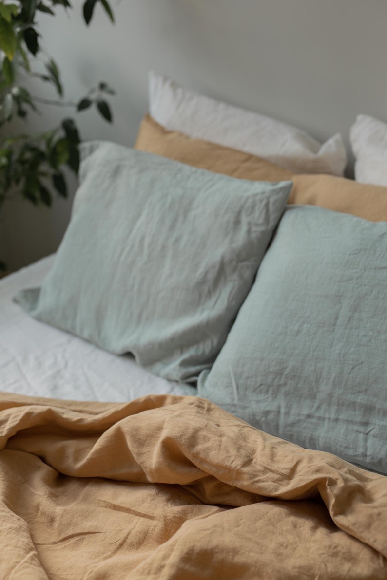 Linen pillowcase. Custom size linen pillow cover. image 4