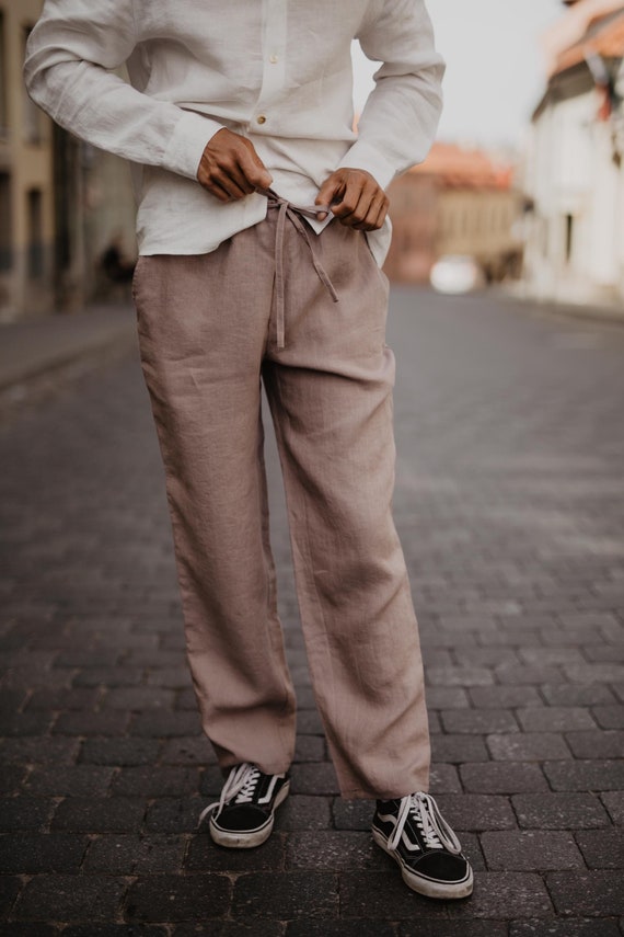 linen trousers men