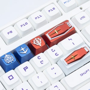 GUNDAM keycaps anime cherry mx metal key cap ESC Enter Shift 1X 1U 2.25X 2.25U keycap set mechanical keyboard key