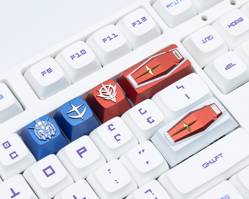 GUNDAM keycaps anime cherry mx metal key cap ESC Enter Shift 1X 1U 2.25X 2.25U keycap set mechanical keyboard key 