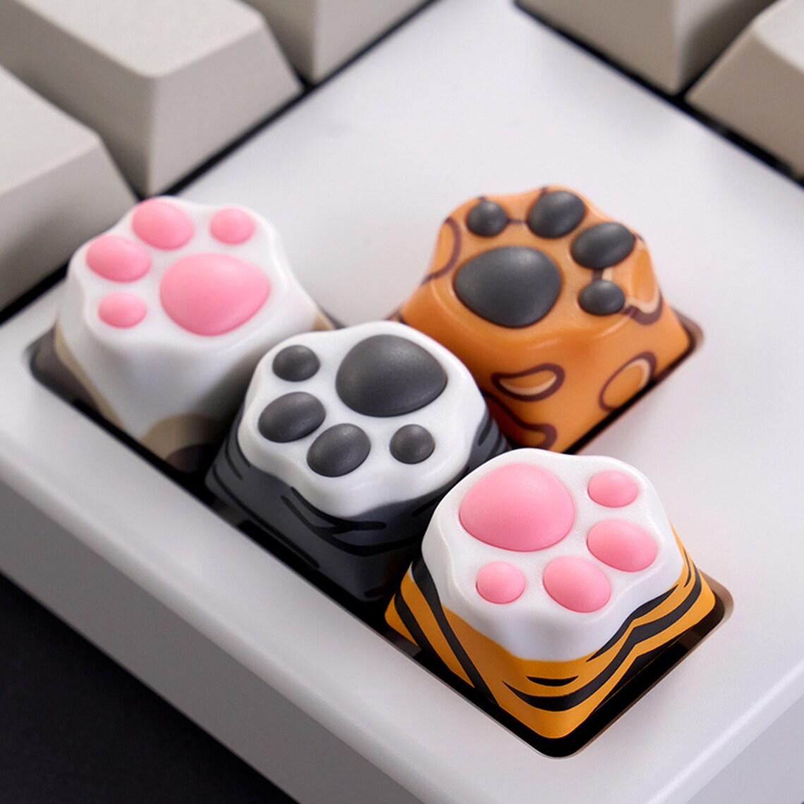 Paw Keycaps Cat Paw Keycaps Cute Soft Resin Cherry Mx Keycap - Etsy