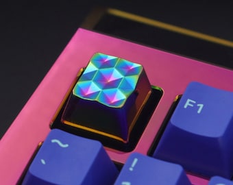 Honingraatprisma keycap zilver Galvanisch metalen kleurtoetsenbord met kleurtoetsen