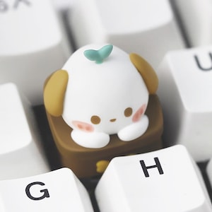 Pot pup cute dog keycap cute resin key cap mechanical keyboard