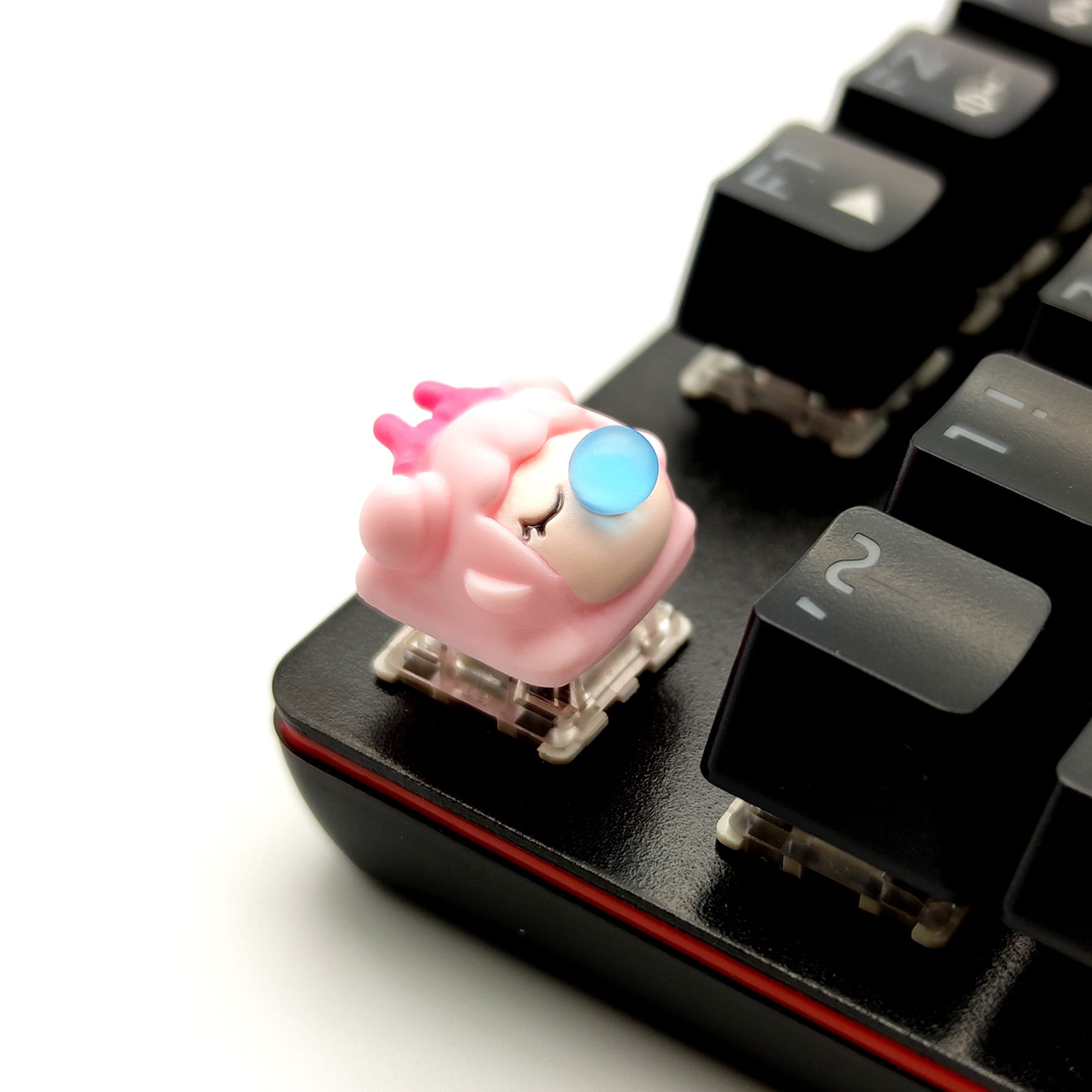 Cute Girl Artisan Keycap Resin Cherry Mx Keycap Mechanical Keyboard Key ...