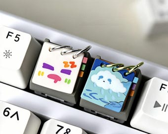 Resin Artisan Keycap Daily Flip Book, Weather Mood Mechanical Keyboard Decor