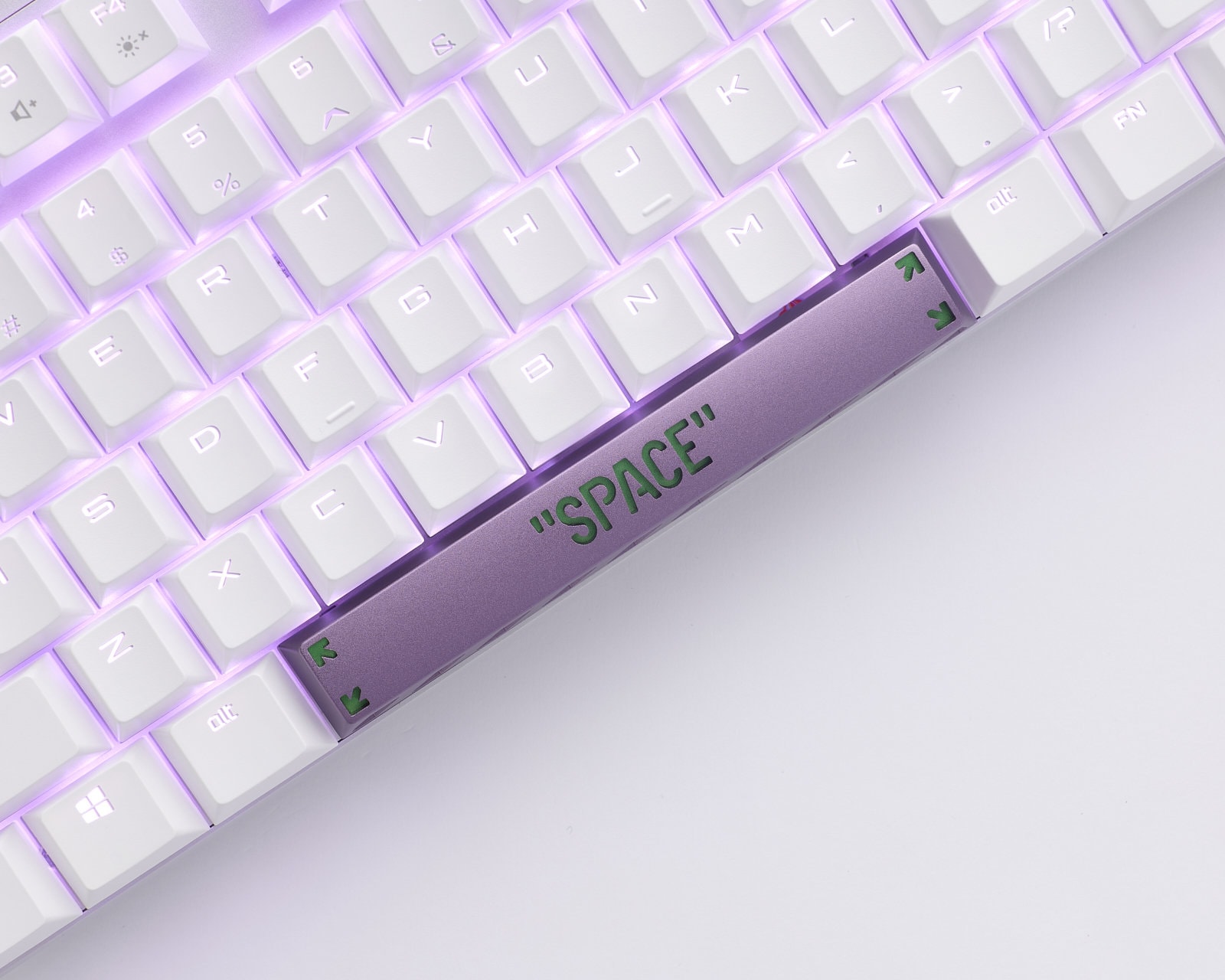 Punk Metal Black White Keycap Space Cherry Mx 6.25U 6.25X