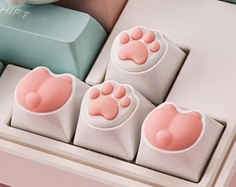 Leuke keycap kattenpoot tushy hars silicagel toetsenborddopje
