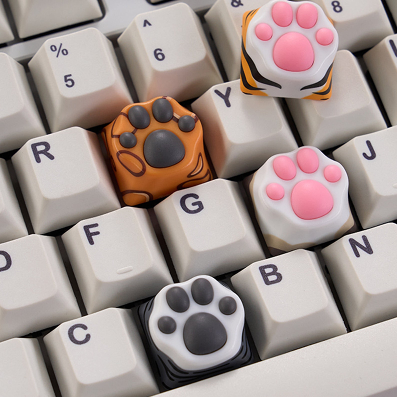 Paw Keycaps Cat Paw Keycaps Cute Soft Resin Cherry Mx Keycap - Etsy