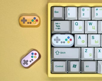 SwitchXbox Controller Griff Tastenkappen Cherry mx Metalltastenkappe 1.75X 1.75U Capslock-Tastenkappe Lichtdurchlässigkeit