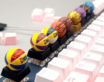 NBA basketbal keycaps handgemaakte hars goudbruine klaviertoets