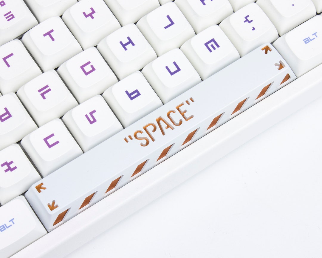 Punk Metal Black White Keycap Space Cherry Mx 6.25U 6.25X