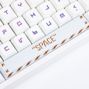 Punk metal black white keycap space cherry mx 6.25U 6.25X keycaps mechanical keyboard