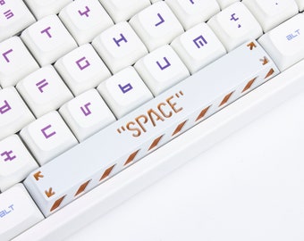 Punk Metall Schwarz Weiß Tastenkappe Space Cherry mx 6.25U 6.25X Tastenkappen Mechanische Tastatur