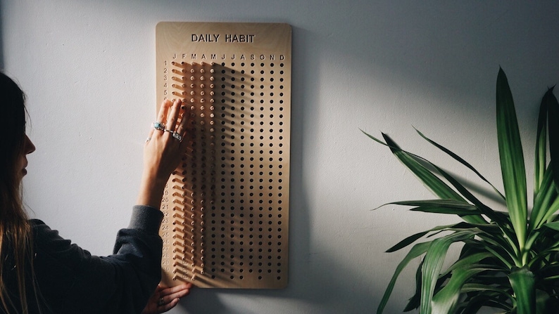 Daily Habit Board Habit Tracker Bute Design