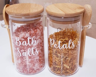 Wood Spice Jar/Spoon Retro Cans  flavour Salt Storage Container Kitchen Tools UK 