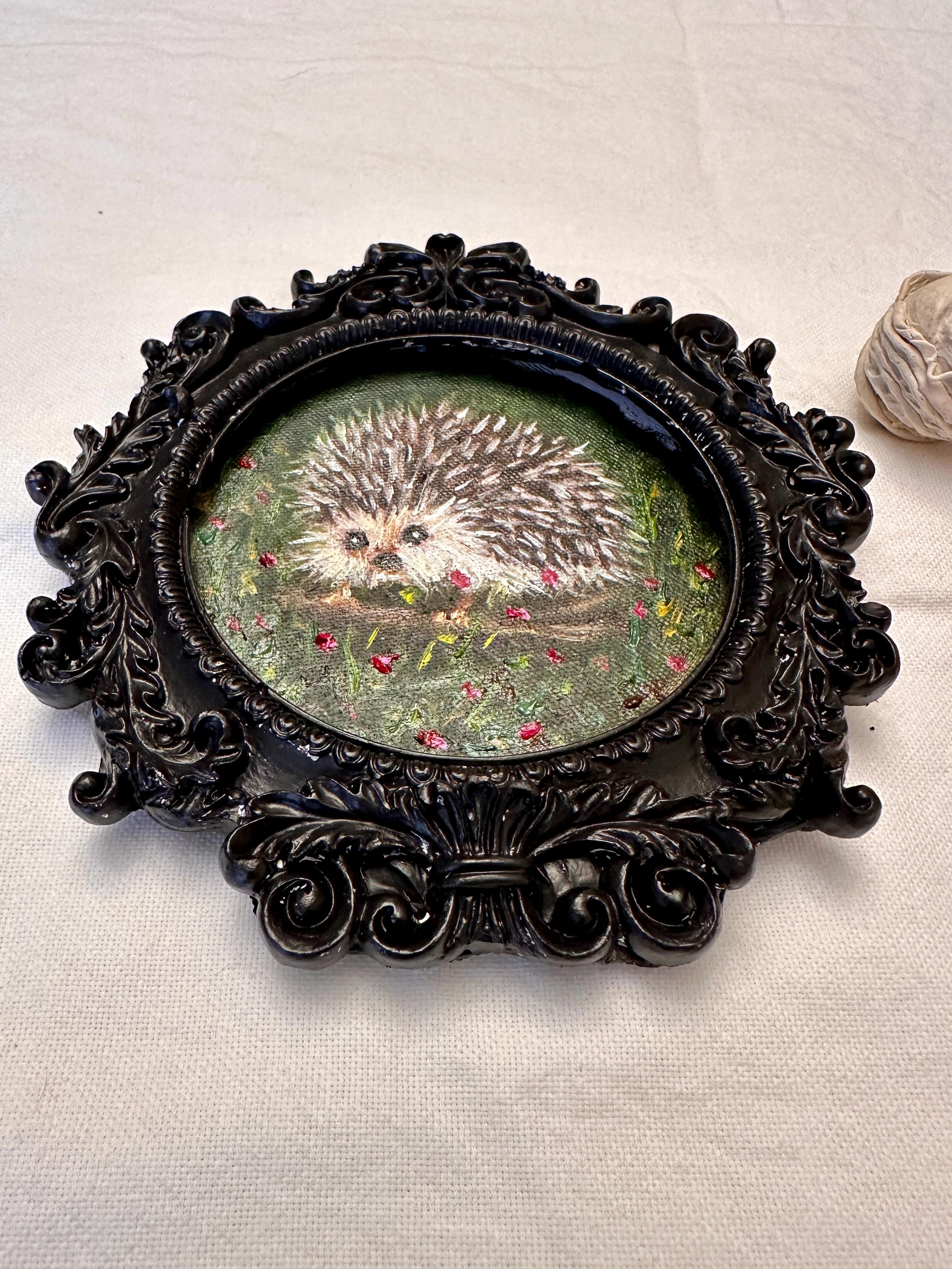 ハリネズミ　油彩画　原画 716qMPsMc8L._UF350,350_QL50_.jpg