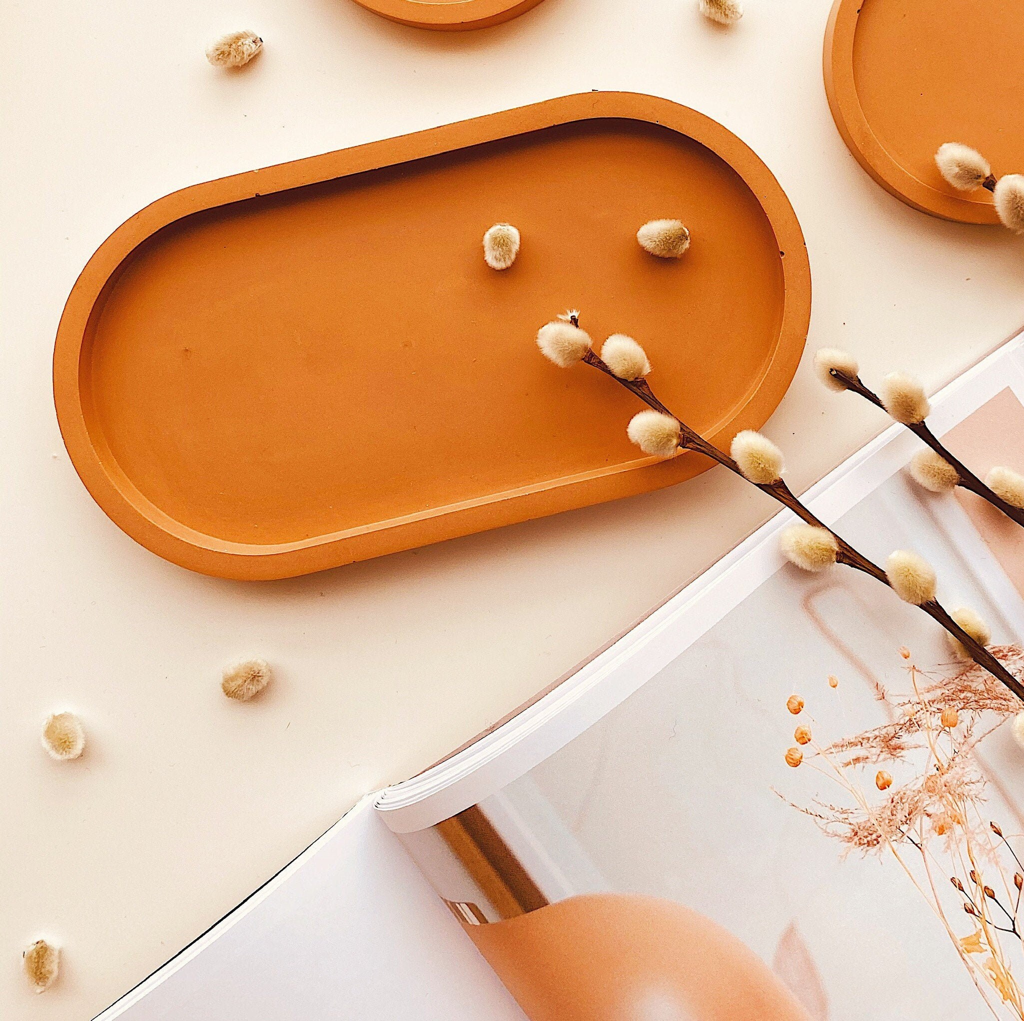 Terracotta Oval Tray Trinket Tray Jewellery Tray Ring Dish Etsy UK