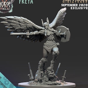 Freya - Goddess - Norse Mythology - 28mm -32mm - Dungeons and Dragons Miniatures (DnD, D&D, Tabletop Miniature, Painting) by ClayCyanide
