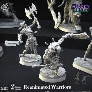 Gereanimeerde krijgers - ondoden - skeletwacht - verborgen crypte - 28 mm | Miniaturen voor gaming op tafel (DnD, D&D) van CastNPlay - Cast N Play