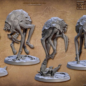 Wild Zeeks - Dune Leaper - No riders 50 mm base - Blacktongue Assassins - Miniatures for Tabletop Gaming (DnD, D&D) by Artisan Guild