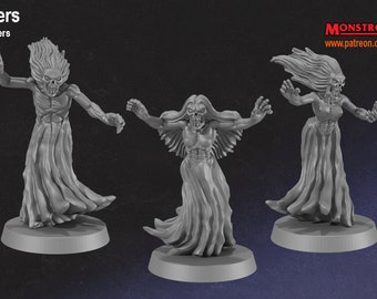Undead Spectre - Ghost/Wraith - 28 mm Tabletop Gaming Miniaturen für Tabletop Gaming (DnD,) von MonstrousEncounters