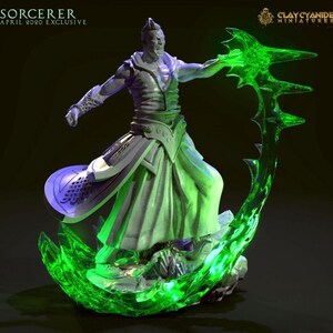 Sorcerer - Male - Dungeons and Dragons Miniatures (DnD, D&D, Tabletop Miniature, Painting) by ClayCyanide
