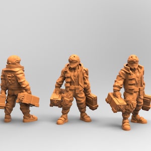 Cyberpunk NPC - Trauma Team Male Nurse - 28mm Miniatures for Tabletop Gaming (Starfinder, Cyberpunk RED, CP2020, Shadowrun) by Papsikels