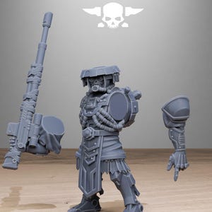 Scavenger Snipers Grim Guard - Set da 10 - Miniature da guerra da 32 mm stampate in 3D per giochi da tavolo (D&D, D&D, Wargame) di StationForge