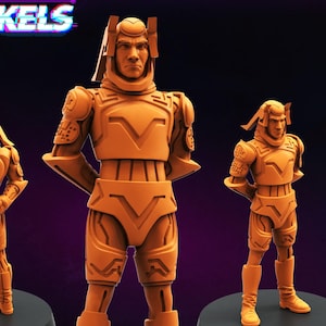 Evil Program Sark 1 and 2 - Cyborg - 3d print Miniatures - Tabletop Gaming (Starfinder, Cyberpunk RED, CP2020, Shadowrun) by Papsikels