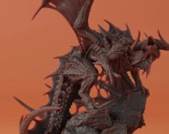 Black Dragon - Epic Dragon Boss - 28mm Miniatures for Tabletop Gaming (DnD, D&D) by Lord of the Print