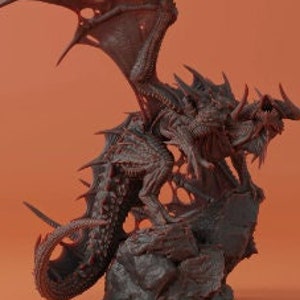 Black Dragon - Epic Dragon Boss - 28mm Miniatures for Tabletop Gaming (DnD, D&D) by Lord of the Print