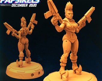Cyberpunk Street Punk - Mawi Taylor - Miniature da 28 mm per giochi da tavolo (Starfinder, Cyberpunk RED, CP2020, Shadowrun) di Papsikels