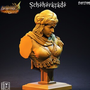 Scheherazade - Bust - 28mm - 32 mm -  (DnD, D&D, Tabletop Miniature, Painting Mini) by ClayCyanide