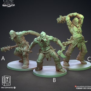 Evil Giants - Monsters - Fomorians - Celtic Mythology - 28mm | Dungeons Miniatures - (DnD, D&D, Tabletop Miniature, Painting) by ClayCyanide