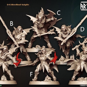 Bloodhunt Knights - Souless Vampire - The Blood Hunt - RPG Fantasy Mini Miniatures for Tabletop Gaming (DnD, D&D, Wargame) by Artisan Guild