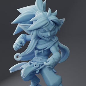 Saru the Goblin Monk - Gobbo Hero - 28mm | 32mm 3d printed Miniatures for Dungeons and Dragons (DnD, D&D) by Twin Goddess Miniatures